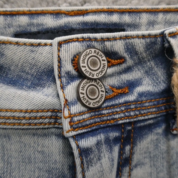 Indigo Rein Women's Sz 3 / 25 Mid Rise Ankle Denim Jeans Stonewashed - Picture 3 of 12